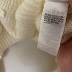 Farm Rio  White Floral Appliqué Lantern Sleeve Sweater Size Medium Photo 8