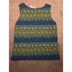 White Stag Size Large Ombre Stripe Gold Lined Dressy Blouse Photo 2