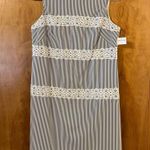 Maggy London  Womens Sleeveless Striped Sheath Dress With Embroidery NWT Size 10 Photo 7
