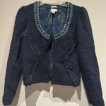 Scotch & Soda Maison Scotch Jolie Indigo Blue Tweed Jacket in size 2 Photo 1
