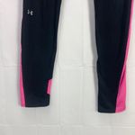 Under Armour Coldgear Stripe Inset Leggings Black and Pink Size Medium Photo 4