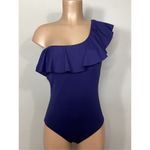 Tommy Bahama New. navy one shouldered swimsuit. Size 12. Retails $159 Photo 2