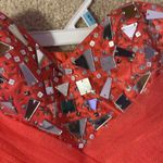 Masquerade  Coral strapless size 1/2 ruffled tiered skirt dress Photo 2