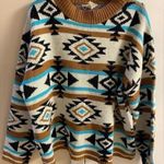 Savanna Jane sweater Aztec tribal southwestern fair isle pullover sweater Large Brown Photo 0
