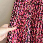 WD•NY WD.NY Floral Pleated Midi Skirt, Size Medium Photo 7