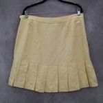 Ann Taylor Loft Pleated Mini Skirt Preppy Tennis Schoolgirl Y2K Summer Chic 14 Yellow Photo 3