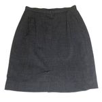 Vintage: Emanuel Ungaro ©️1990 ☻︎ Wool Menswear Inspired Pencil Skirt ☻︎ Grey Black Size 8 Photo 3