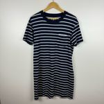 Madewell Womens Navy and White Striped T-Shirt Dress Sz S | Everyday Nautical Photo 3