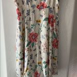 Old Navy  Floral Midi Dress - Cream with Red and Green Photo 2