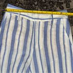 Anthropologie ETT:TWA  Size 0 P Blue White Coastal Striped Cotton Wide Leg Pants Photo 6
