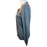 Nicole Miller gray cardigan sweater preppy causal neutral minimalist Photo 2