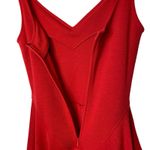 Tom and Linda Platt Vintage Peplum High Low Red Dress size Medium Photo 3