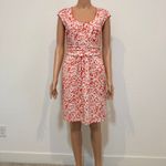 Boden Margot 8R ruched shirred cap sleeve jersey dress pockets D4 3050 Orange Size 8 Photo 8