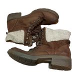 Target Brown and White  Lace Up Faux Fur Boot Photo 6