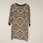 J.Crew Misty Fog Floral Medallion Print 100% Silk Shift Dress size 2 Photo 3