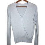 Elodie Faux Wrap V-neck Ribbed Knit Long Sleeve Sweater Photo 1