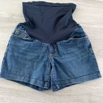 Indigo Blue  by Destination Maternity Secret Fit Belly Over Belly Denim Shorts XS Photo 1