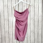 ASTR The Label Dress Women’s Size Small Pink Trista Satin Gold Chain Mini NWOT Photo 1