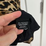 Line and Dot Small Brown and Black Leopard Animal Print Short Sleeve Shift Dress Photo 5