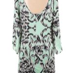 An Original Milly of New York Mint Green Silk Flutter Sleeve Dress Size 12 Large Black Photo 2