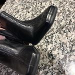 BrunoāValenti Leatherā Ankle Boots Square Toe Size 6 Black Photo 3