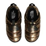 The North Face Women’s Nuptse Mule Slippers 75% Goose Down Gold Black Size 6 Photo 0