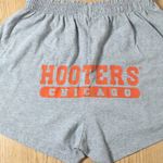 Hooters Bin 6 Womens  Chicago Athletic Boy Shorts Elastic Waistband Gray Sz Small Photo 1
