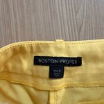 Boston Proper  Yellow Pants Size 6 Cotton Polyester Blend Zip Fly Pockets Spring Photo 2
