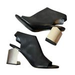 Alexander Wang Nadia open toe bootie black silver sz 40.5 Photo 2