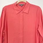 Jessica London New 3/4 Sleeve Button Down Shirt Coral Size 14W Photo 5