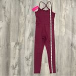 Terez NWT  Raspberry Monogram Adjustable Strap TLC Athletic Bodysuit Red Size XS Photo 2