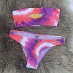 Santa Cruz super Brazilian bikini panties with pink and purple tie dye White Size L Photo 1