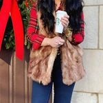 Brown Faux fur oversized vest one size fits most Photo 1