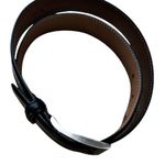 MAGNANNI Square Genuine Leather Belt Black Spain Silver Buckle Style 1278 Sz 32 Photo 4