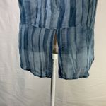 Rock & Republic Blue Striped Tie Dye Button Up Collared Tank Top Size Large Photo 5