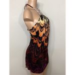 New. SKY multicolored silk mini dress with crystal rope at neck. Retails $249 Black Size XS Photo 3