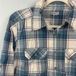 Carhartt women’s small 3/4 sleeve button down plaid top Photo 1