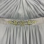 Adrianna Papell  Gray Jeweled‎ Waistband Strapless Flowy Chiffon Mini Dress Photo 1