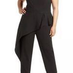Eloquii  Sleeveless Jumpsuit with Asymmetrical Peplum in Black - Size 14 Photo 1