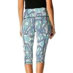 Victoria's Secret Victoria’s Secret Sport VSX Knockout Crop Leggings Neon Geometric Aztec Print Photo 1