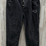 Old Navy High-Waisted Slouchy Straight Cropped Distressed Jeans 10 Zelda Black Photo 0