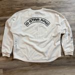 G-star Raw Multi GR Relaxed Sweater Women’s XS Off-White Graphic Crewneck Photo 7