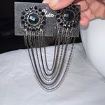 G by Gennaro Gothic Dark Jewel And Chain Dual Hair Combs Black Photo 0