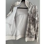 Athleta Triumph Hoodie Athletic Full Zip White Camo Sweatshirt Womens Size Large Photo 6