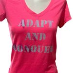 Oakley  Women's Pink V-Neck T-Shirt "Adapt and Conquer" Size S Photo 3
