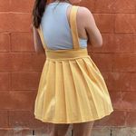 Forever 21  Yellow White Checkered Suspender Dress Photo 2