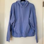 We Wore What  Oversized Hoodie Sweatshirt Womens XL Powder Blue Photo 2