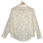 ZARA Mixed Velvet Semi Sheer Shirt Size Medium Photo 2