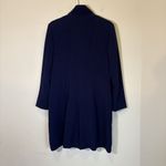 Green w Envy Women's Navy Blue Dress Coat Large Purple Rich Winter Photo 4