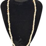 Vintage Polynesian Sea Shell Coral Necklace Light Peach Surfer Hawaii Orange Photo 0